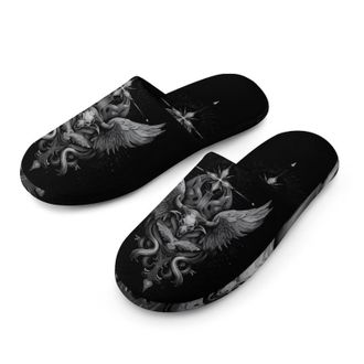 Generic Baphomet Wing Inspired Mens House Slippers Slip Indoor Slipper On Shoes Warm Outdoor