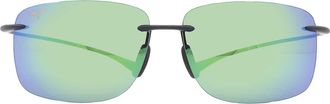 Maui Jim Hema MAUIGreen Rectangular Unisex Sunglasses GM443-2M 62