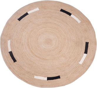 Nordlys Alfombra redonda de yute natural en marrón 180 x 180 cm