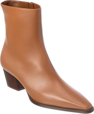 Manolo Blahnik Logo Leather Boot
