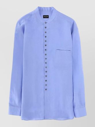 Giorgio Armani linen shirt long sleeves chest pocket cuffs