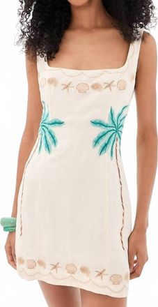 Show me your Mumu Steph Mini Dress In Beachfront Embroidery