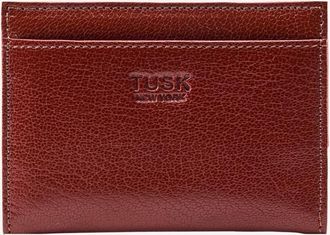Tusk Leonardo Folded Card Case in Chocolate/orange at Nordstrom