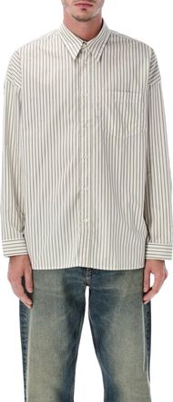 Sunflower White Long Sleeves Striped Shirt