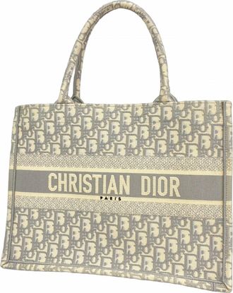 Dior Gray Canvas Tote Bag (Pre-Owned)