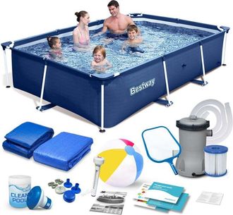 Bestway Piscina De Jard&iacute;n Con Estructura 259x170x61 Cm Conjunto 15 En 1 Bestway 56403n