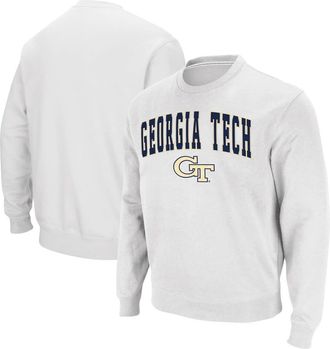 Colosseum Mens Colosseum White Georgia Tech Yellow Jackets Arch & Logo Tackle Twill Pullover Sweatshirt at Nordstrom, Size Xxx-Large
