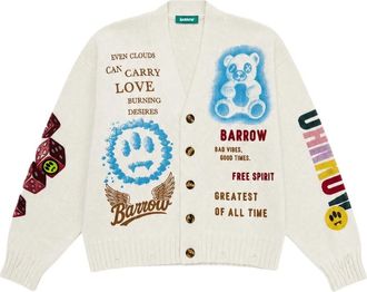 Barrow Cardigan Con Grafiche Multicolor - - Knitwear - Uomo - Multicolore - XS