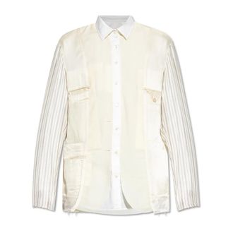 Maison Margiela Heren, Overhemden, Beige, Maat: L Wol