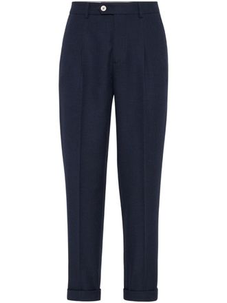 Brunello Cucinelli Pantaloni sartoriali affusolati - Blu