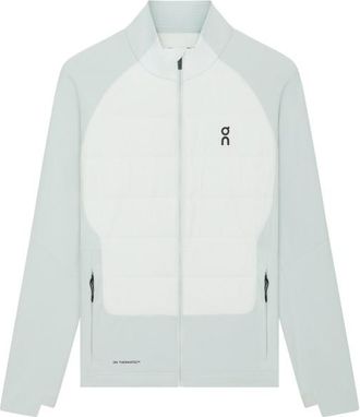 On Weather Hybrid Jacket Laufjacke f&uuml;r Damen | grau/wei&szlig;