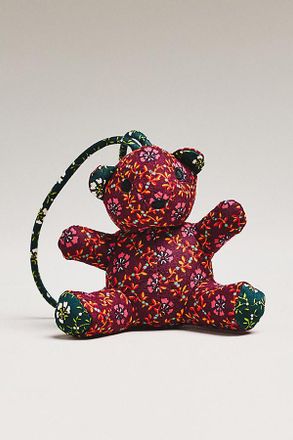 Vera Bradley Bitty Bear-Shaped Plush Bag Charm