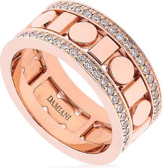 Damiani Belle Epoque Reel Pink Gold Diamond Ring, Size 8