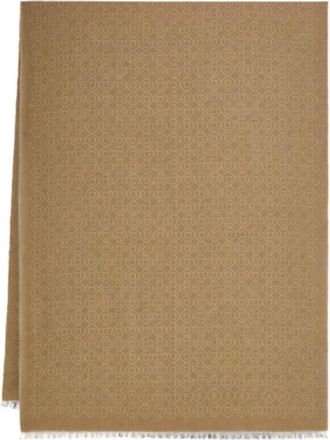Ferragamo Wol Sjaal - Heren - Wintersjaals - Beige - ONE Size - Wol - Accessoires