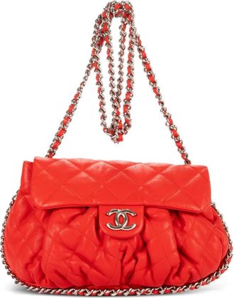 Chanel Borsa a spalla CC in pelle - Rosso