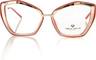Frankie Morello Red Acetate Glasses Womens Frame
