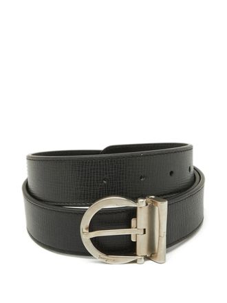 Ferragamo textured leather belt - men - Leather - One Size - Black