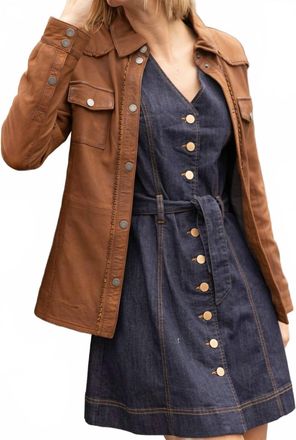 Mauritius Melodee Leather Jacket In Cognac