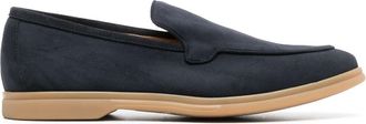 Eleventy almond-toe suede loafers - men - Calf Leather/Calf Leather/Rubber - 40 - Blue