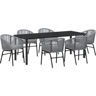 vidaXL Conjunto De Comedor De Jard&iacute;n 7 Pcs Antracita Vidaxl