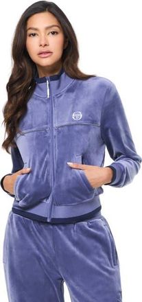 Sergio Tacchini Leta Velour Jacket in Heron at Nordstrom, Size X-Small
