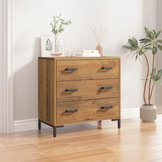 vidaXL C&oacute;moda De Madera Maciza De Pino 75x35x70 Cm Vidaxl