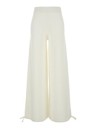 Max Mara White Relaxed Elasticated Pants