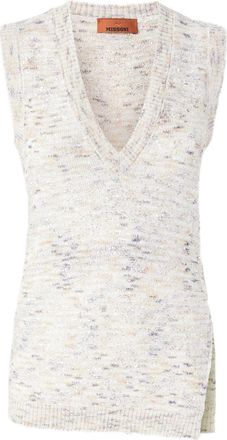 Missoni sequin-embellished vest - women - Fabric - 44 - White
