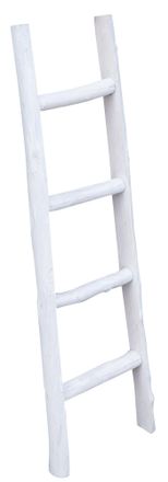 Biscottini International Toallero Escalera De Madera Ba&ntilde;o Moderno Suelo De Pared A Pared Escalera Decorativa Toallero Portaobjetos Librer&iacute;a