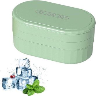 OEM Bandejas Para Cubitos De Hielo, Cubitera, Libre De Bpa, Reutilizable, F&aacute;cil De Limpiar, Libre De Bpa Y Antiderrame, Regalo, Verde