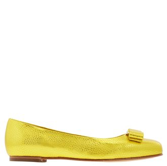 Ferragamo Ferragamo Varina Leather Ballet Flats, Size 7 C