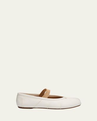 Maison Margiela Tabi Sheepskin Mary Jane Ballerina Flats