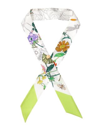 Gucci Printed Silk Twill Ribbon Scarf