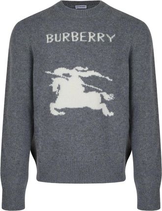 Burberry Truien & Vesten, Heren, Grijs, XS, Grijze Trui