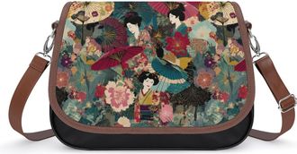 Generic Japanese Lady Geisha Kimono Fashion Womens Crossbody Bags Novelty Handbag Shoulder Bag Purse