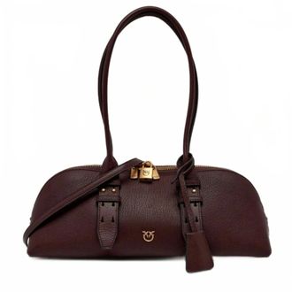 Pinko Pinko - Bowling Horizontal Big - Dames - Tassen - Rood - Maat: ONE Size Katoen