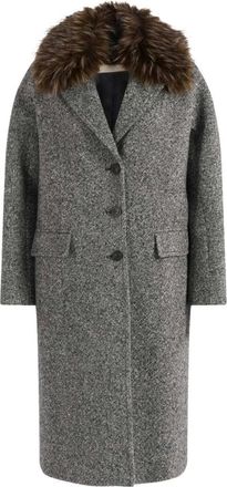 Max Mara Jassen, Dames, Grijs, S, Wkitasca Jas