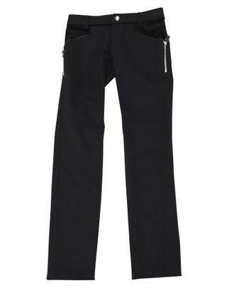 Gucci Gucci Zwarte Broek met Zilveren Ritsdetail in Zwarte Nylon