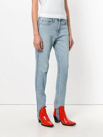 Rag & Bone High Rise Pinebox Olivia Stirrup Jeans In Blue