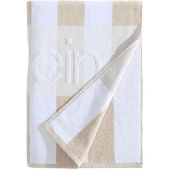 Calvin Klein Logo Stripe 2-Piece Beach Towel Set in Medium Beige at Nordstrom