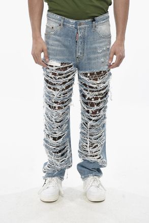 Dsquared2 Jeans Distressed 642 con Abbellimento Strass 20cm Dsquared2