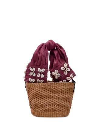 Sensi Studio shell-sleeve bucket bag - women - Toquilla Straw - One Size - Neutrals