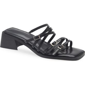 Justine Clenquet Andie Sandal in Black at Nordstrom, Size 10Us