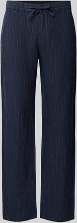 GANT Straight Fit Leinenhose mit Ges&auml;&szlig;taschen in Marine, Gr&ouml;&szlig;e XXXL