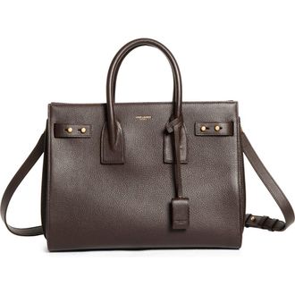 Saint Laurent Small Sac de Jour Leather Top Handle Bag in Arabica at Nordstrom