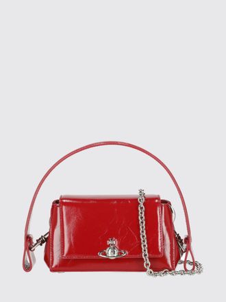 Vivienne Westwood Mini borsa Hazel in pelle verniciata con logo Orb metallico