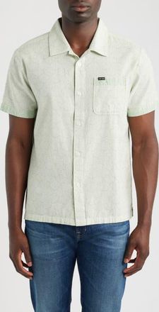 Dark Seas Scales Woven Camp Shirt in Off White at Nordstrom, Size X-Large