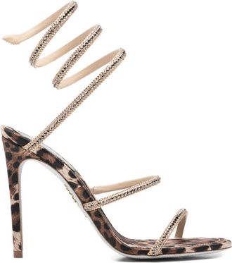 Rene Caovilla Leopard Print Slip-on Heels