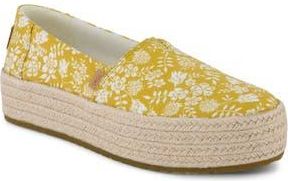 Toms Calcia Slip-On Platform Espadrille in Yellow at Nordstrom Rack, Size 7.5