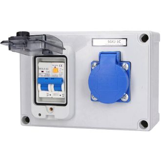 OEM Toma De Corriente Mural, Est&aacute;ndar Alem&aacute;n 200-250v Con Interruptor Diferencial 1p+n De 230v 40a